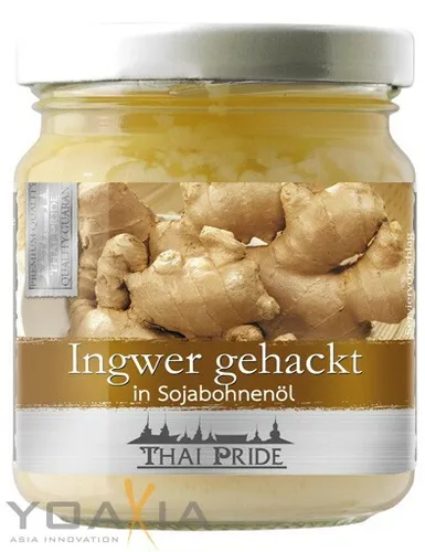 [ 175g ] THAI PRIDE Ingwer gehackt in Sojabohnenöl EXOTIC FOOD
