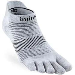 Injinji Run Original Weight No-Show Coolmax Grau/Silber M von Injinji