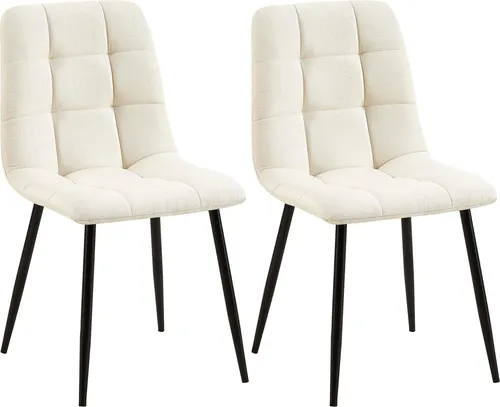 CLP Esszimmerstuhl Tilde I 2er Set gepolstert in Creme in beige von CLP