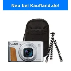 Canon PowerShot SX740 HS LITE - Silber - Digitalkamera mit 20,3 MP und 40x optischem Zoom, perfekt für detailreiche Aufnahmen und ausgestattet mit Bluetooth und Wi-Fi für einfache Bildübertragung.