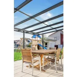 Gutta Terrassendach Premium Anthrazit 1014 cm x 406 cm von Gutta