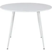 Venture Home Tisch Plaza Weiß - Runder Esstisch Ø100 cm in zeitlosem Weiß, ideal für gesellige Momente und stilvolle Einrichtung in Küche oder Wohnzimmer.