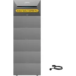 Anker SOLIX Solarbank 3 E2700 Pro - Powerstation mit 2,7 kWh Kapazität und 3600 W Eingangsleistung, modular erweiterbar auf 16 kWh. Perfekt für nachhaltige Energieversorgung und intelligente KI-Steuerung.