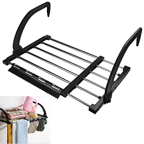 REFORUNG 1 Stück Heizkörper Wäschetrockner Edelstahl Wäscheständer Heizung 42-73cm Balkonwäschetrockner Ausziehbar Wäschehänger Balkon Hängewäschetrockner Klappbar Heizkörpertrockner für Socken