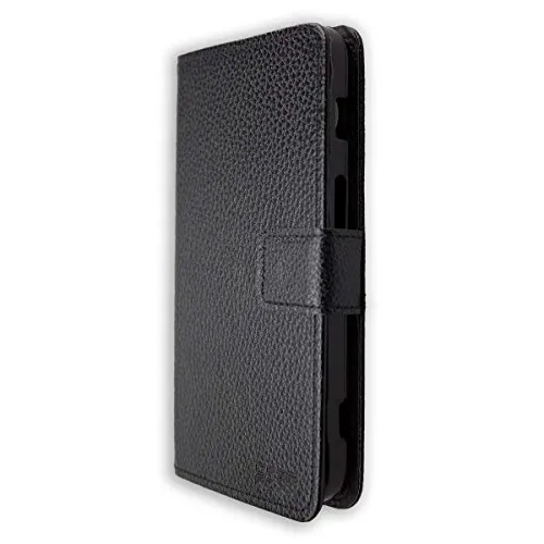 caseroxx Bookstyle Handytasche für Doro 8040/8042 in schwarz – Klapphülle mit Kreditkartenfächern, Magnetverschluss, Standfunktion & Rundumschutz für Display und Gehäuse