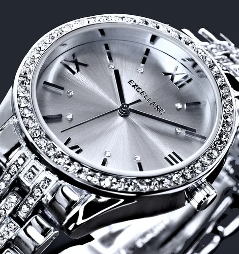 Excellanc Damen Armband Frauen Uhr Silber Farben Metall CHo04