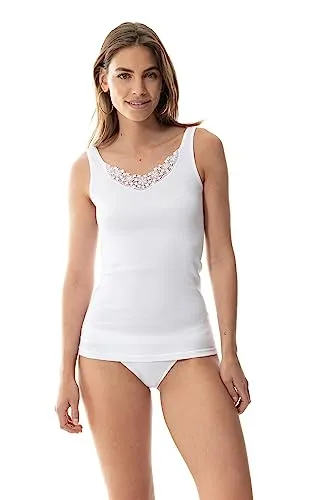 Mey Tagwäsche Noblesse Damen Tops Breiter Träger Weiß L(42) - Bequeme Damen Tops aus hochwertigem Stoff für den ganzen Tag. Der breite Träger bietet optimalen Halt und die elastische Passform sorgt für höchsten Tragekomfort.