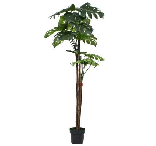 Kunstpflanze Künstliche Monstera 170 cm mit Topf – Ideal für dein Büro - Hol dir mit der künstlichen Monstera (Fensterblatt) eine pflegeleichte Grünpflanze ins Büro! Sie überzeugt mit realistischen Holzstielen und dichtem Laub, das jedem Raum Leben einhaucht.