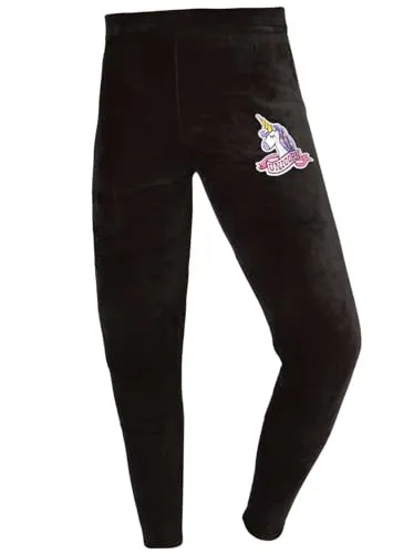 KMISSO Mädchen Nicki Thermo Hose Leggings Einhorn 30519 Schwarz 104