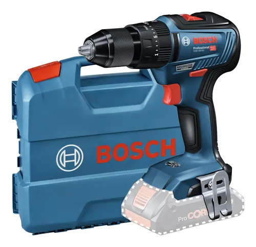 Bosch Professional 18V System Akku Schlagbohrschrauber GSB 18V-55 - 55 Nm max. Drehmoment, bürstenloser Motor für lange Lebensdauer und flexible Anwendung