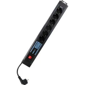 REV SupraGuard Mehrfachsteckdose - 6-fach Steckdosenleiste mit Überspannungsschutz, 3m Kabel, ideal für empfindliche Geräte und sicheres Laden