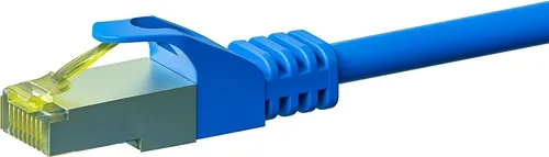 RJ45 Netzwerkkabel S/FTP (PiMF), mit CAT 7 Rohkabel, Blau, 5m