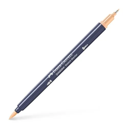 Faber-Castell Goldfaber Sketch Marker Pen Dual, Doppelspitze (Fineliner & Pinsel), Puder (303), Einzelstift