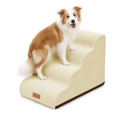 VOUNOT® Hundetreppe 4 Stufen für kleine Hunde & Katzen
