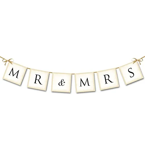 Mr and Mrs Banner Hochzeit 77 cm