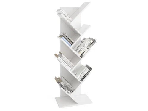 FMD Möbel Regal 28 x 125 x 26 cm – Stilvolles Regalsystem - Praktisches Regal mit 7 Fächern, ideal für jeden Raum. Hergestellt aus melaminbeschichteter Spanplatte in Weiß, sorgt für eine moderne Optik und ist einfach zu montieren.