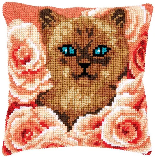 Vervaco Kreativset Kätzchen zwischen Rosen