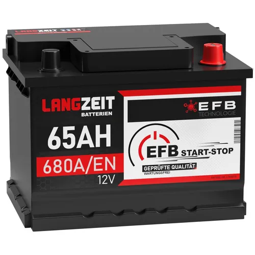 LANGZEIT EFB Batterie 65Ah 12V 680A/EN