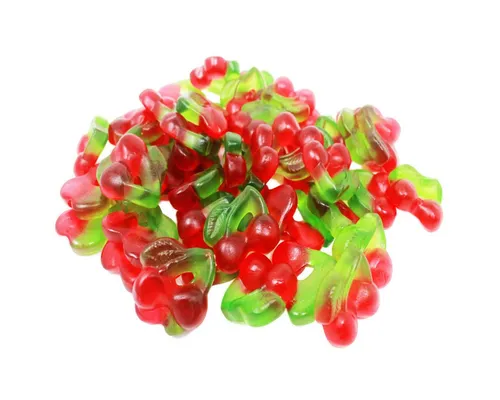 Fruchtgummi Bären & Co. Süßigkeit, Doppelkirschen fruchtiges Fruchtgummi mit Kirsch Geschmack 300g