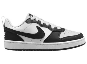 NIKE Court Borough Low Recraft Sneaker, White/Black, 38 EU - Sneaker für Jungen mit Gummisohle und Flexkerben für optimale Bewegungsfreiheit und stützende Passform.
