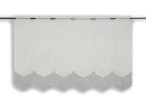 Clever-Kauf-24 Scheibengardine Hirsch Herz Landhaus Bistrogardine BxH 80x60cm