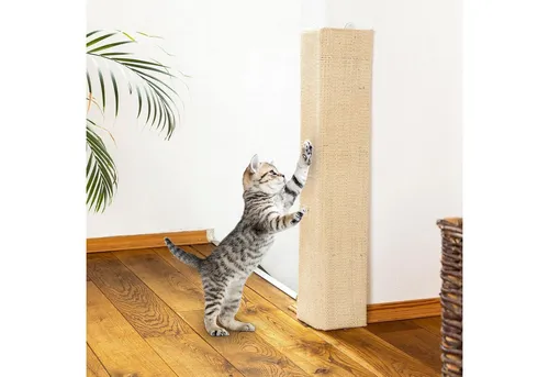 mucHome Kratzbaum Katzenkratzbrett Natursisal & Plüsch 80 x 27,5 cm Kratzbrett