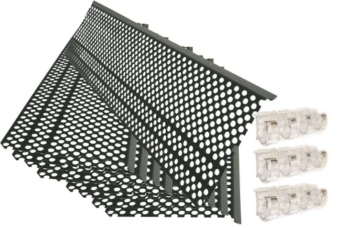 Marley Laubfrei 10x1m - Effektiver Laubstop für Dachrinnen - Dachrinnen-Abdeckung aus 100% recycelbarem Kunststoff, einfache Montage mit Klammern und passgenauer Zuschnitt für RG 100 und RG 125.