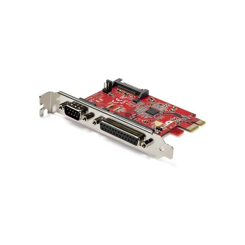 StarTech.com PCIe-Karte mit serieller und paralleler Schnittstelle - PEX1S1P950 - Parallel-Controller mit 1x DB25 und 1x RS232-Schnittstelle für vielseitige Anwendungen, ideal für Drucker und Scanner; unterstützt hohe Geschwindigkeiten und ist kompatibel mit Windows und Linux.