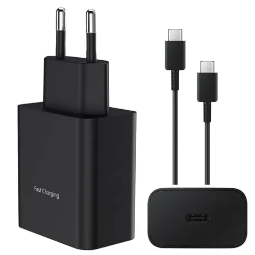 15W USB Typ C Ladegerät mit Datenkabel für Galaxy Tab A11 A11+ A9 A9+ USB C Ladekabel Netzteil Schnellladeadapter für Samsung Galaxy A56 A55 A54 A53 A36 A35 A34 A33 A27 A26 A25 A24 A17 A16 A15 A07
