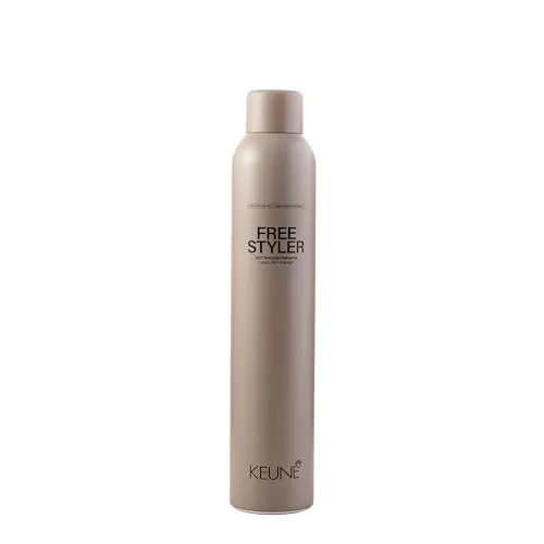 Keune Free Styler 300 ml - Flexibles Haarspray - Haarspray mit flexibler Haltbarkeit, ideal für natürliche Frisuren und alle Haartypen. Der Zerstäuber sorgt für präzise Anwendung und ein glänzendes Finish.