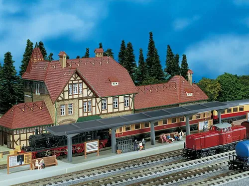 Faller 222125 Bahnsteig mit Auffahrrampen N Bausatz Neu