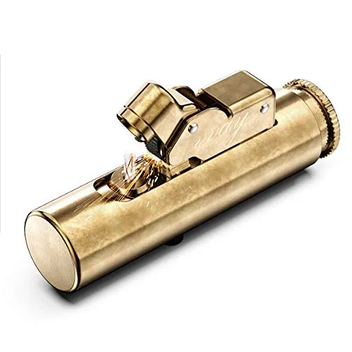 VVAY Vintage Benzinfeuerzeug, Messing Kerosin Feuerzeug, Antik öl Nachfüllbar Zigarrenfeuerzeug Zigaretten Anzünder,Geschenk Feuerzeug