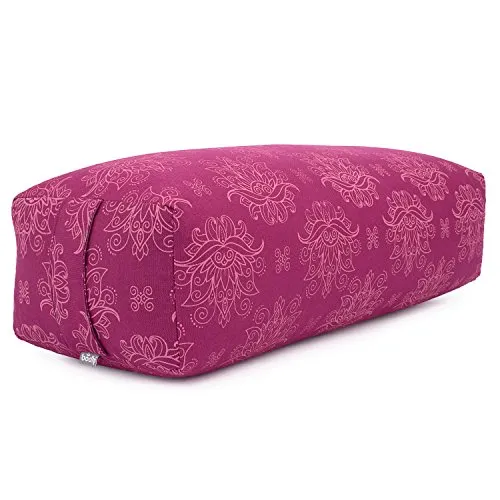 Bodhi Yoga Bolster SALAMBA Lotus | Maharaja Collection - Sportmatten - Rechteckiger Yoga-Bolster mit waschbarem Baumwollbezug und anpassbarer Dinkelfüllung, ideal für Restorative und Yin Yoga.