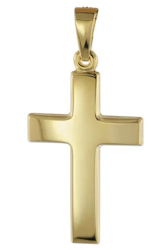 trendor Kreuz Anhänger aus 585 Gold für Damen und Herren - Edler 21 mm Kreuz-Anhänger aus hochglanzpoliertem 585 Gold, perfekt als zeitloses Geschenk für besondere Anlässe. Exzellente Qualität Made in Germany.