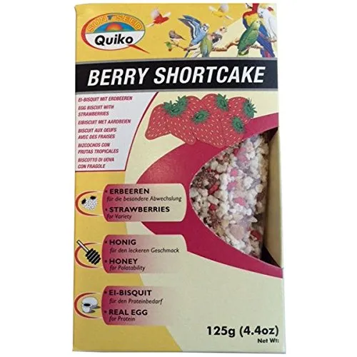 Quiko Vogelfutter Erdbeer Bisquit, 1er Pack (1 x 125 g)