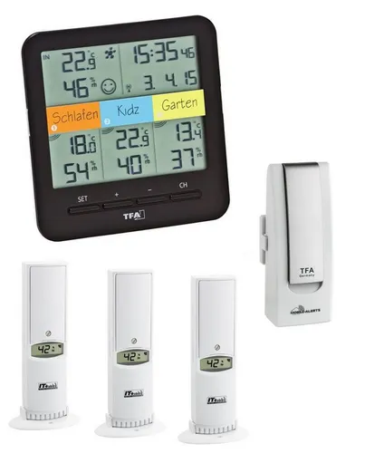 TFA Dostmann Raumthermometer KlimaHome Korfu TFA 30.3060.IT Funk-Thermo-Hygrometer