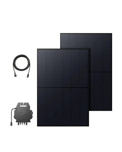Anker SOLIX Balkonsolarsystem 820W 23% Effizienz schwarz WLAN OTA auf 800W