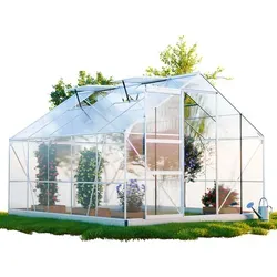 GARMIO® Gewächshaus 7,8m² - Aluminium Treibhaus für Ihre Pflanzen - Garten-Zubehör mit langlebigem Aluminiumrahmen und UV-Schutz, ideal für optimale Wachstumsbedingungen Ihrer Pflanzen.