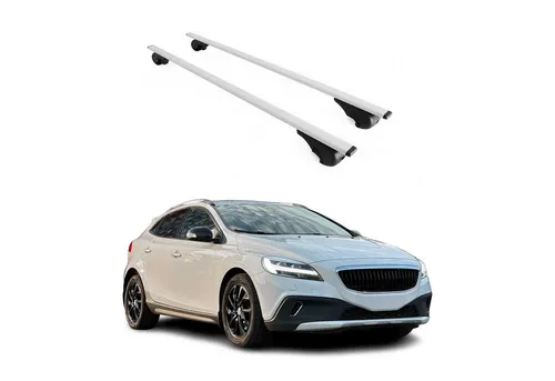 OMAC Dachträger Gepäckträger für Volvo V40 2012-2019 - Dachgepäckträger aus hochwertigem, leichtem Metall, abnehmbar und wasserbeständig. Ideal für vielseitige Transporte, von Fahrrädern bis Dachkoffern – perfekter Begleiter für jedes Abenteuer!