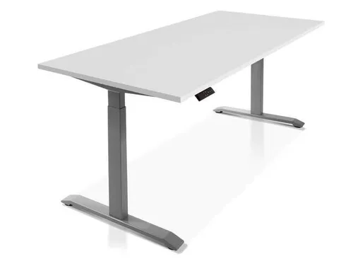 Moebel-Eins PRONTO elektrisch höhenverstellbarer Schreibtisch - Modern gestalteter Schreibtisch mit höhenverstellbarem Design für ergonomisches Arbeiten. Ideal für Schulkinder und Erwachsene, belastbar bis 80 kg, inklusive MEMORY FUNKTION für individuelle Höheneinstellungen.