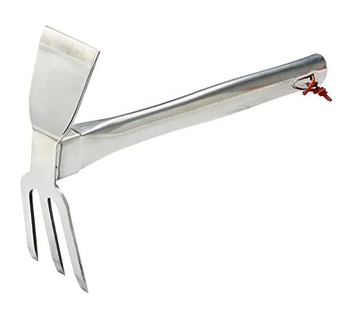 Gartenhacke, Edelstahl-Gartenrechen, kann für Gartengeräte im Freien verwendet Werden, um Bodenausgrabungen zu jäten (14,25