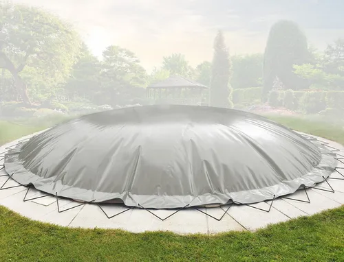 AirDeluxe Pool-Abdeckplane (Profi-Qualität) - Runde aufblasbare Poolplane aus wetterfestem PVC, reißfest und pflegeleicht. Die spezielle Wärmedämmung sorgt für optimale Temperatur und hemmt Algenwachstum.
