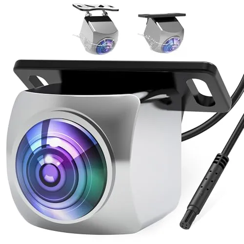 Bzgnl Rückfahrkamera AHD 1080P Rückfahrkamera Auto,Auto Rückfahrkameras Nachrüsten 170° Weitwinkel Nachtsicht IP69K wasserdichte,Universal Rückfahrkameras für Wohnmobil SUV Pickup Van Silver