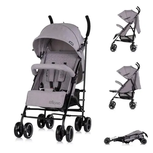 Chipolino Milano Buggy Kinderwagen bis 22 kg, faltbar und verstellbar - Der Chipolino Milano Buggy eignet sich für Kinder ab 6 Monaten bis 22 kg. Mit verstellbarer Rückenlehne, schwenkbaren Vorderrädern und praktischem Sonnendach sorgt er für Komfort und Flexibilität im Alltag.