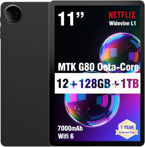DigiLand R11 Tablet 11 Zoll Android 14 mit 12GB RAM - Modernes 11 Zoll Tablet mit Android 14 und 12GB RAM. Ideal für Unterhaltung und produktives Arbeiten, ausgestattet mit WiFi 6 für schnelle Internetverbindungen und einem langlebigen Akku für bis zu 12 Stunden Nutzung.
