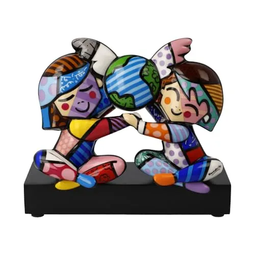Figur Children of The World Romero Britto - Pop Art - Sammlerfigur aus hochwertigem Porzellan, auf elegantem MDF Sockel, meisterlich handgefertigt - das ideale Geschenk für Kunstliebhaber.
