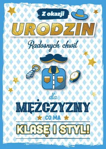 KARNET URODZINY B6 Z KOP AS GM-1158 FOL ARMIN STYLE 5905815793596