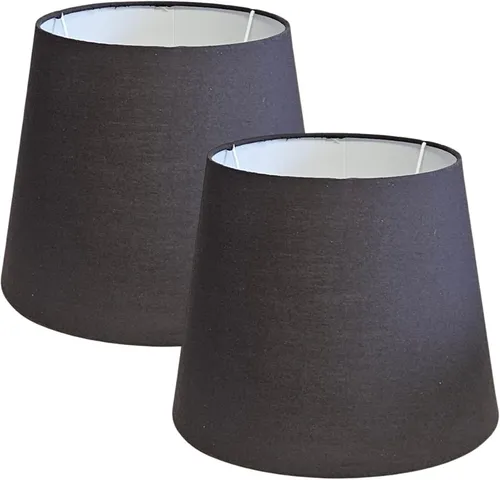 E27 Stoffschirm Tischlampe Schwarz 26 cm - Eleganter Tischlampenschirm aus Textil mit einem Durchmesser von 26 cm. Ideal für E27-Fassungen und sorgt für eine stilvolle Beleuchtung in jedem Raum.