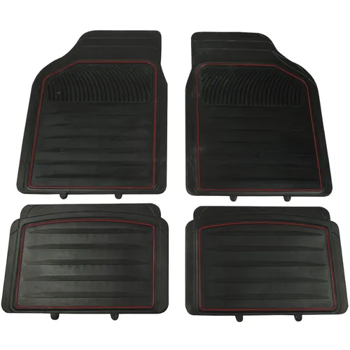 Cartrend Automatten Set Gummi 4-teilig Universal Gummi-Matten Fußmatten Auto PKW