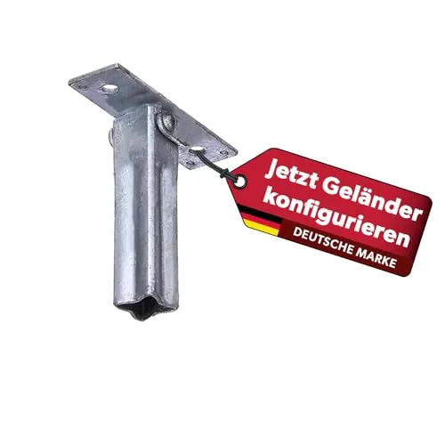 siwitec Handlaufstütze für Universalpfosten 30 x 30 mm| verstellbar von 45 - 90° | Stahl feuerverzinkt | Handlaufhalter für Geländerpfosten